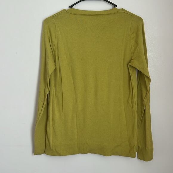 Lafayette 148 New York Pear Colored Pull Over Light Weight Sweater - Picture 7 of 7